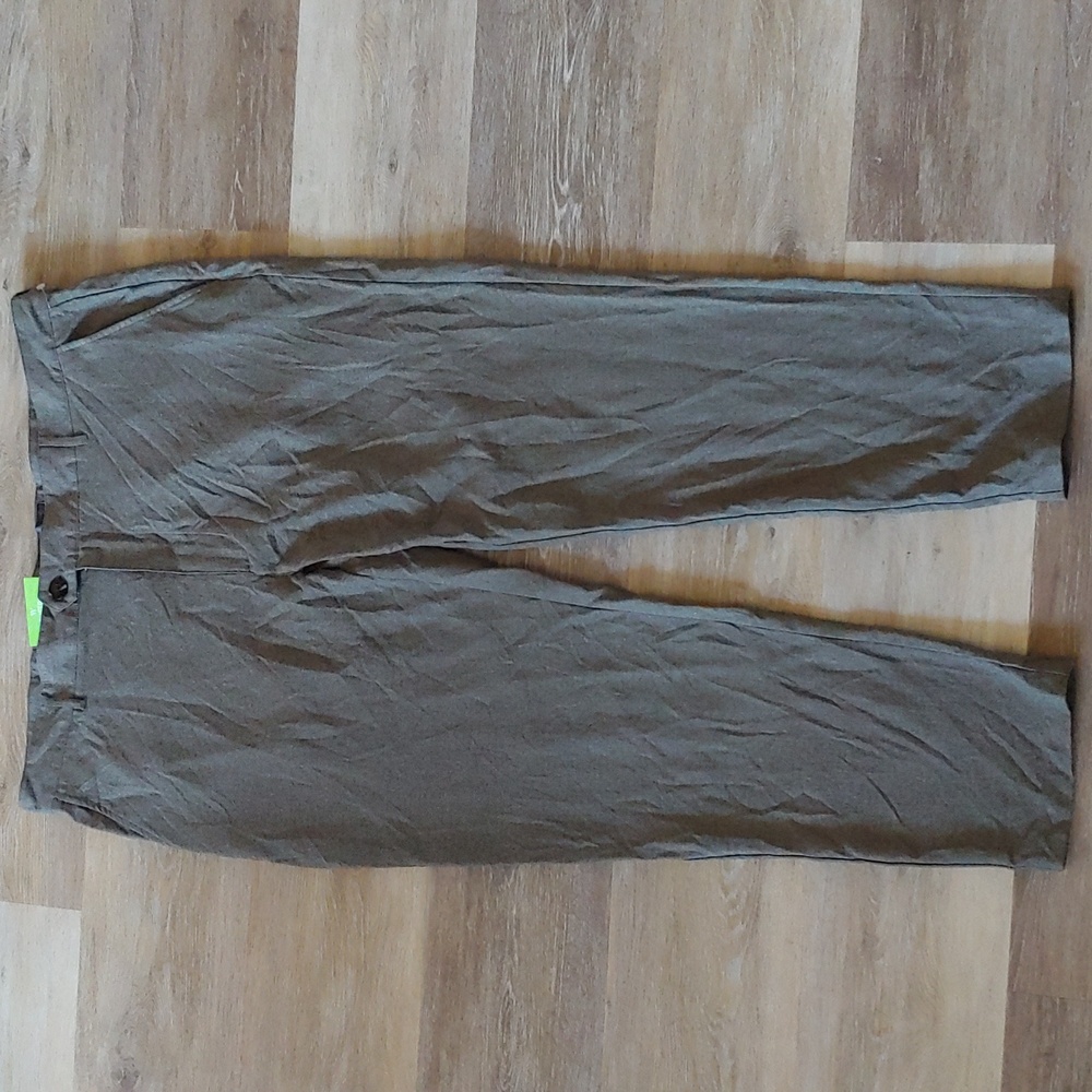 NWT Houston White Olive Green Straight Leg Trouser Pants Size XL